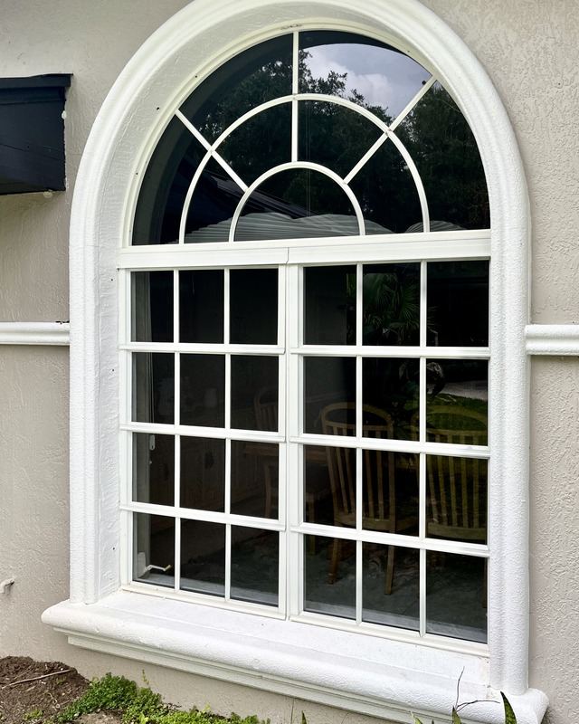 Clean arched window